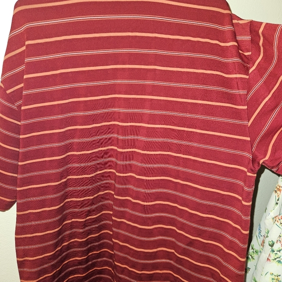 Nike Golf Mens Red Striped Polo Shirt Size Xl - Picture 9 of 12